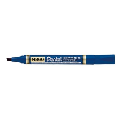 Pentel N860 Permanent Markers Chisel Point_BLU - Theodist