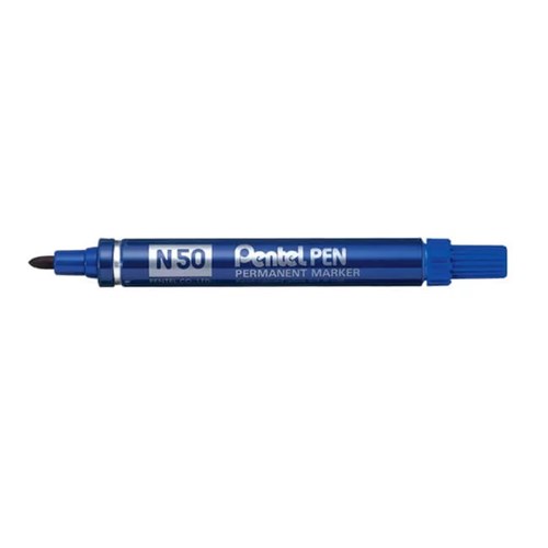 Pentel N50 Permanent Markers Bullet Point_BLU - Theodist