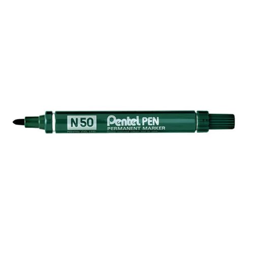 Pentel N50 Permanent Markers Bullet Point_GRN - Theodist
