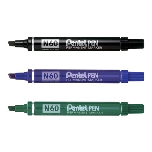 Pentel N60 Permanent Markers Chisel Point - Theodist