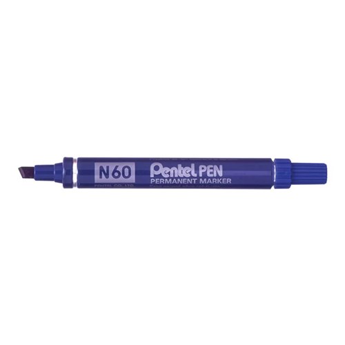 Pentel N60 Permanent Markers Chisel Point_BLU - Theodist
