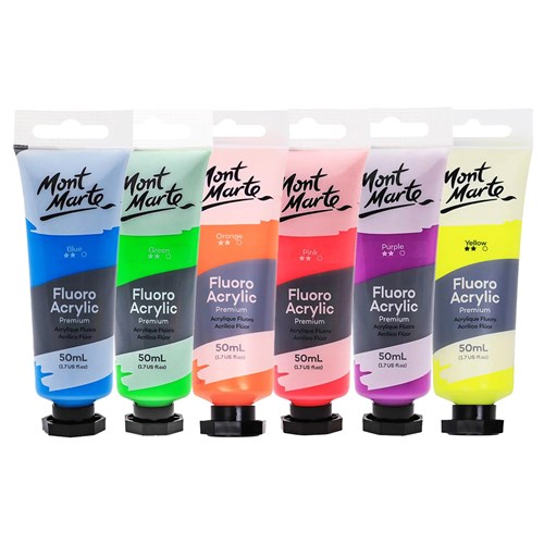 Mont Marte Fluoro Acrylic Paint Premium 50mL - Theodist