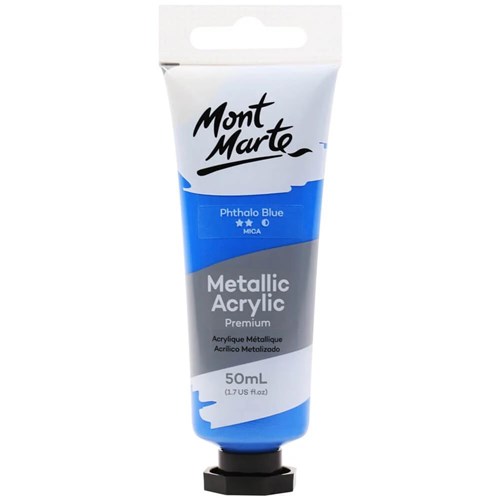 Monte Marte PMMT50 Paint Metallic Acrylic, Assorted Colors 50ml - Theodist