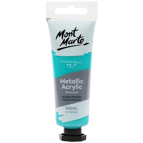 Monte Marte PMMT50 Paint Metallic Acrylic, Assorted Colors 50ml - Theodist