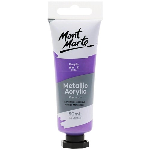 Monte Marte PMMT50 Paint Metallic Acrylic, Assorted Colors 50ml - Theodist