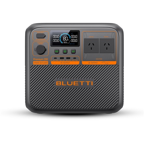 Bluetti Premium 200 V2 Portable Power Station, 2700W, 2073.6Wh, P-PR200V2-AU-GY-BL-010_1 - Theodist