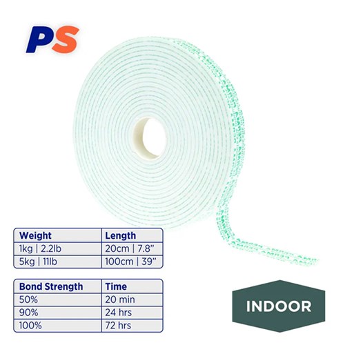 Permastik #126 Double Sided EVA Foam Tape, Indoor Mounting, 5m Length, 1.5mm Thick, 12mm Wide, Holds up to 5kg_6 - Theodist