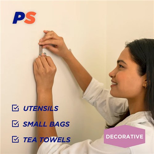 Permastik #136 Medium Steel Metal Hooks, 3 Hooks, 3 Strips, Holds 1kg Strong, Cleanest Duo Pull Removal_7 - Theodist