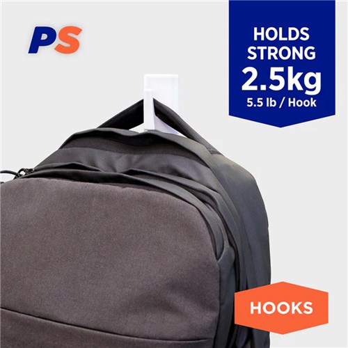 Permastik #2506 Extra Large Utility Hooks, 2 Hooks, 2 Strips, Holds 2.5kg Strong_1 - Theodist