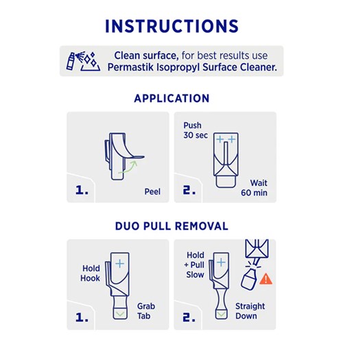 Permastik #2506 Extra Large Utility Hooks, 2 Hooks, 2 Strips, Holds 2.5kg Strong_5 - Theodist