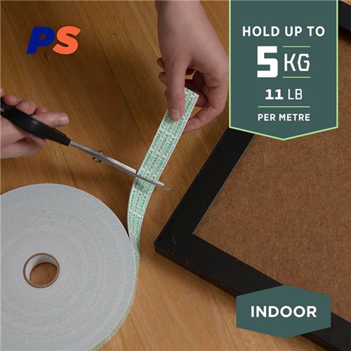 Permastik #52 Double Sided EVA Foam Tape, Indoor Mounting, 20m Length, 1.5mm Thick, 12mm Wide, Holds up to 5kg_1 - Theodist