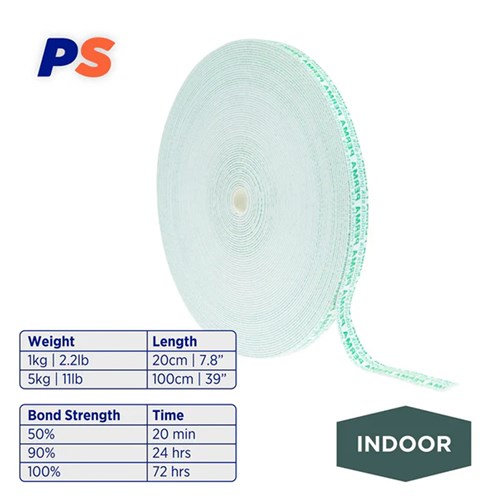 Permastik #52 Double Sided EVA Foam Tape, Indoor Mounting, 20m Length, 1.5mm Thick, 12mm Wide, Holds up to 5kg_6 - Theodist