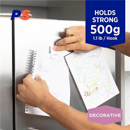 Permastik #7023 Spring Clips, 4 Clips, 4 Strips, Holds 500g Strong_1- Theodist