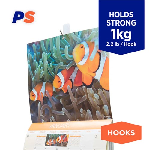 Permastik #835 Medium Cosmo Wire Hooks, 6 Hooks, 6 Strips, Holds 1kg Strong_1 - Theodist