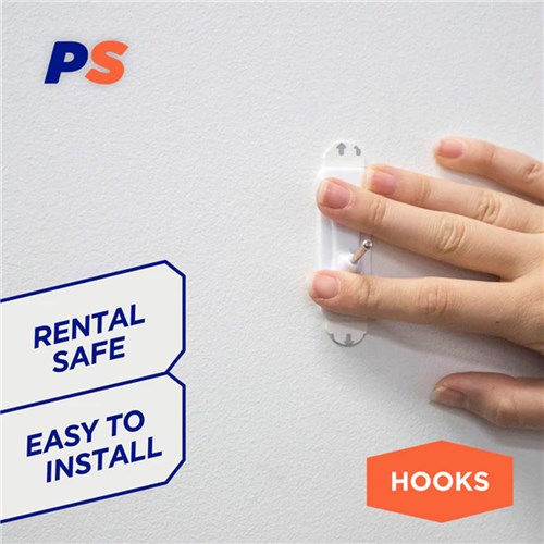 Permastik #835 Medium Cosmo Wire Hooks, 6 Hooks, 6 Strips, Holds 1kg Strong_2 - Theodist
