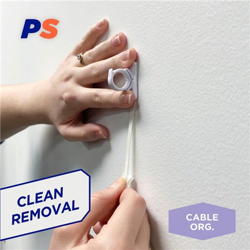 Permastik #837 Large Cable Clips, 5 Clips, 5 Strips, Holds 500g Strong_3 - Theodist