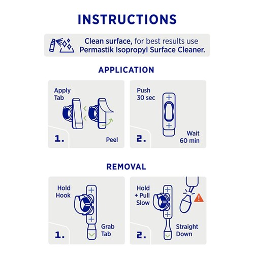 Permastik #837 Large Cable Clips, 5 Clips, 5 Strips, Holds 500g Strong_5 - Theodist