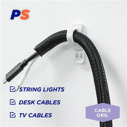 Permastik #838 Small Cable Clips, 5 Hooks, 5 Strips, Holds 300g Strong_7 - Theodist