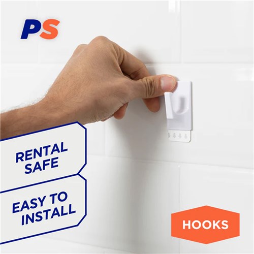 Permastik #845 Medium Utility Hooks, 6 Hooks, 6 Strips, Holds 1kg Strong_2 - Theodist