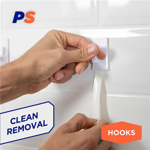 Permastik #845 Medium Utility Hooks, 6 Hooks, 6 Strips, Holds 1kg Strong_3 - Theodist