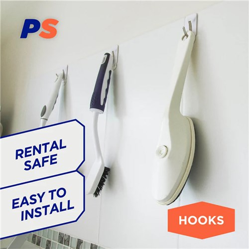Permastik #856 Small Kitchen Hooks, 9 Hooks, 9 Strips, Holds 500g Strong_2 - Theodist