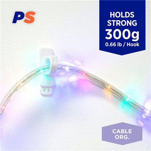 Permastik #873 Small Cable Clips, 12 Hooks, Holds 300g Strong_1 - Theodist