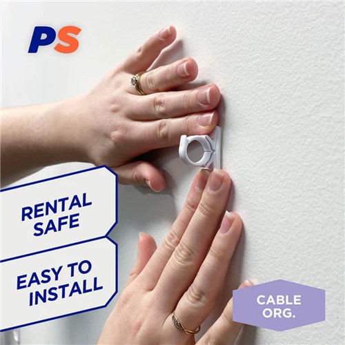 Permastik #873 Small Cable Clips, 12 Hooks, Holds 300g Strong_2 - Theodist