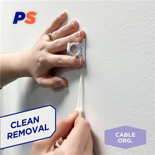 Permastik #873 Small Cable Clips, 12 Hooks, Holds 300g Strong_3 - Theodist