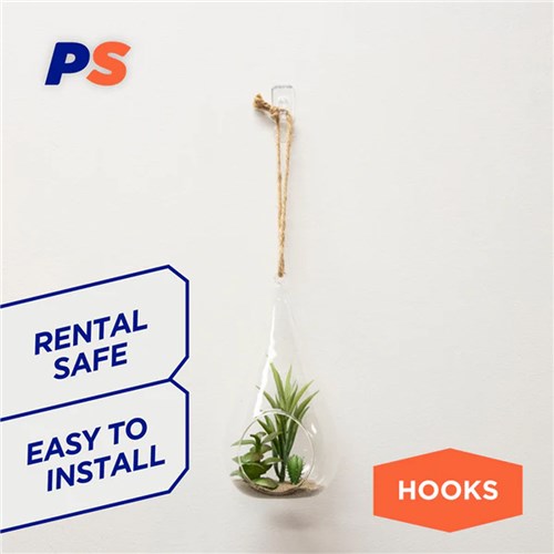 Permastik #876 Clear Mini Hooks, 12 Hooks, 12 Strips, Holds 300g Strong_2 - Theodist