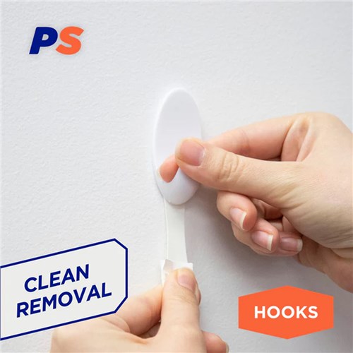 Permastik #877 Medium White Vogue Hooks, 6 Hooks, Holds 1kg Strong_3 - Theodist