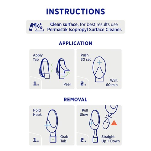 Permastik #878 Medium Black Vogue Hooks, 6 Hooks, Holds 1kg Strong_5 -  Theodist