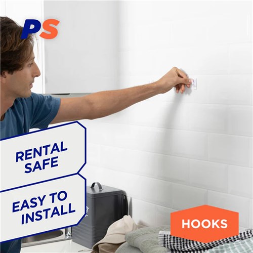 Permastik #881 Small Utility Hooks, 10 Hooks, 10 Strips, Holds 300g Strong_2 - Theodist