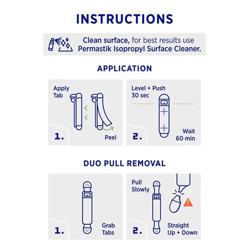 Permastik #914 Large Canvas Hangers, 4 Hooks, 4 Strips, Holds 1.5kg Strong_4 - Theodist