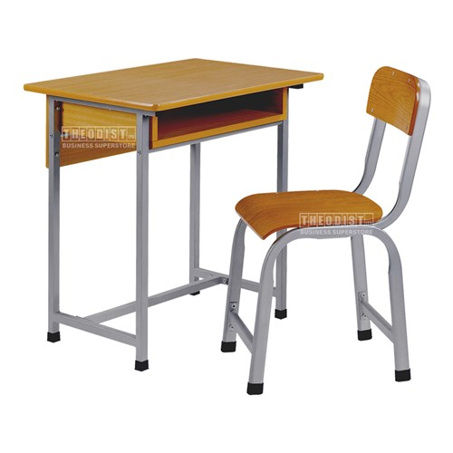 PT109H School Table and Chair Set Single_GRY - Theodist