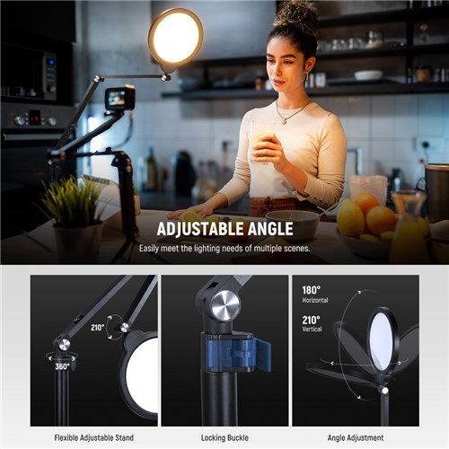 Neewer R18 Mounted 7” Desk Lamp Swing Arm Full Screen Light_2 - Theodist