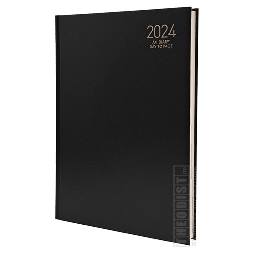 Regent REG141 2023 A4 Diary Black, Navy, Red Day to Page_BLK - Theodist