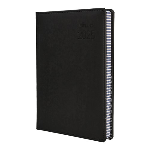 Regent REG151 2024 A5 Diary Black, Navy, Red Day to Page_BLK - Theodist