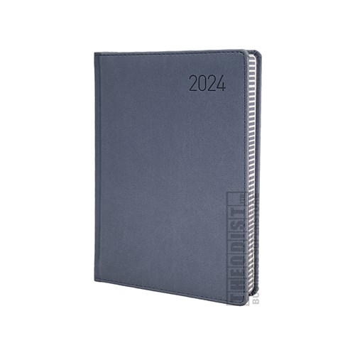 Regent REG151 2024 A5 Diary Black, Navy, Red Day to Page_BLU - Theodist
