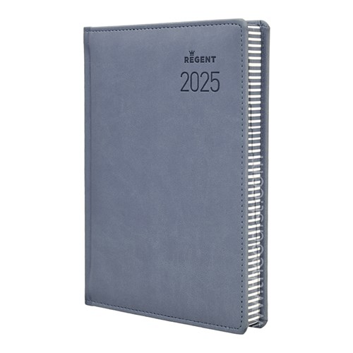 Regent REG151 2024 A5 Diary Black, Navy, Red Day to Page_BLU - Theodist