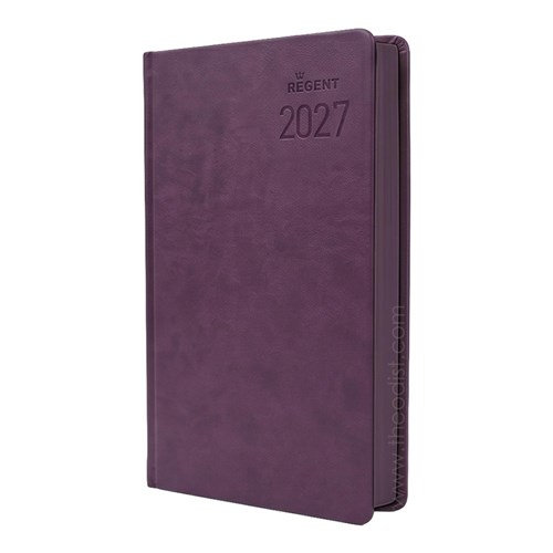 Regent REG151 2027 A5 Diary Charcoal, Blue, Purple, Teal Blue, Day to Page_3 - Theodist