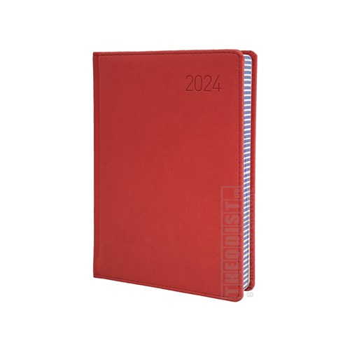 Regent REG151 2024 A5 Diary Black, Navy, Red Day to Page_RED - Theodist