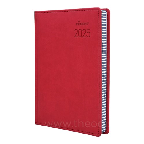 Regent REG151 2024 A5 Diary Black, Navy, Red Day to Page_RED - Theodist