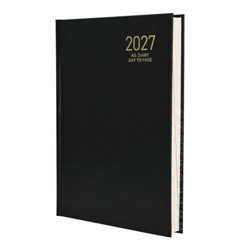Regent REG181 2027 Henley A5 Diaries Black, Navy, Red Day to Page_Black - Theodist