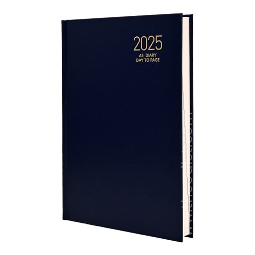 Regent REG181 2024 A5 Diary Black, Navy, Red Day to Page_NVY - Theodist