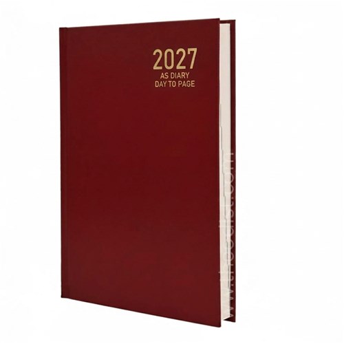 Regent REG181 2027 Henley A5 Diaries Black, Navy, Red Day to Page_Red - Theodist