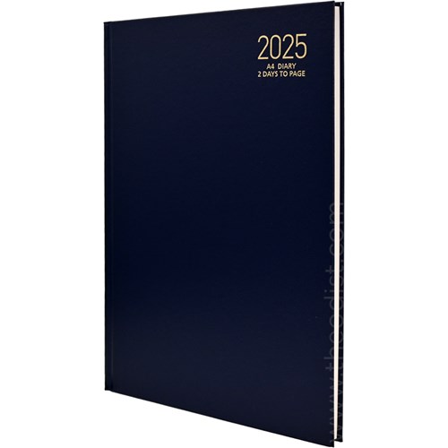 Regent REG241 2024 A4 Diary Black, Navy, Red 2 Days to Page_NVY - Theodist