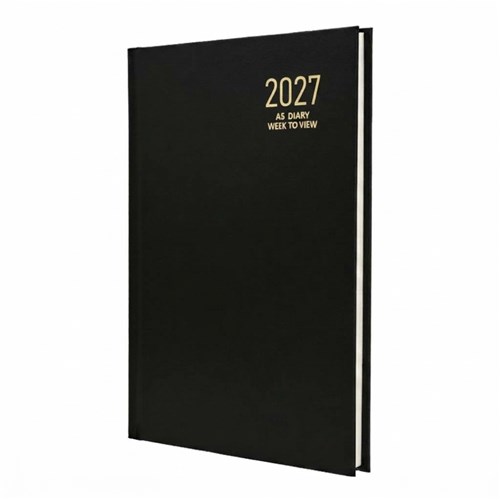 Regent REG381 2027 A5 Diary Black, Navy, Red Week to View_3 - Theodist