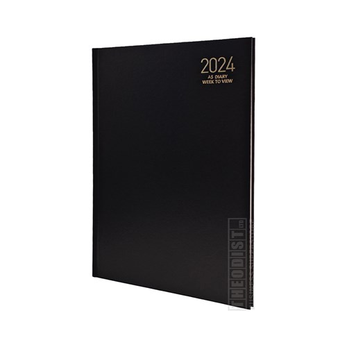 Regent REG381 2024 A5 Diary Black, Navy, Red Week to View_BLK - Theodist