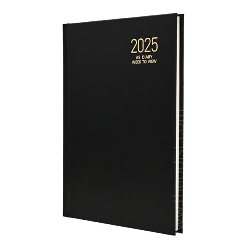 Regent REG381 2024 A5 Diary Black, Navy, Red Week to View_BLK - Theodist