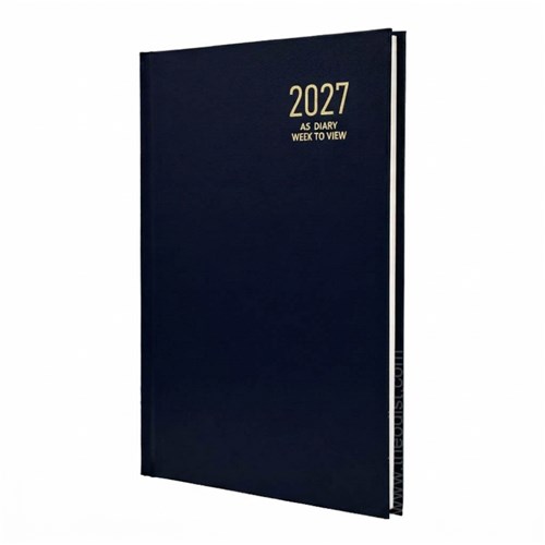Regent REG381 2027 A5 Diary Black, Navy, Red Week to View_2 - Theodist